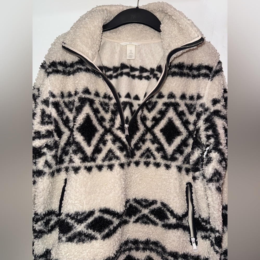 H&M Cream Fleece Jacket